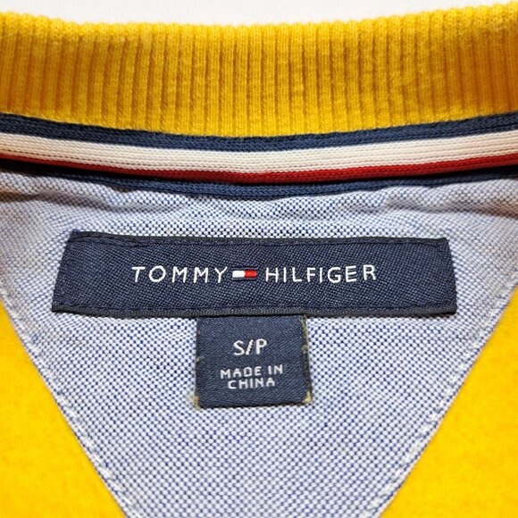 Tommy Hilfiger Womens Sweatshirt Mustard Yellow Long Sleeve Size S Small 90s Y2K - Picture 4 of 7